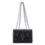 Elegant Black Mini Tartan Crossbody Bag  Adjustable Shoulder Strap, Turn Lock Cl - front view | The BB's Box