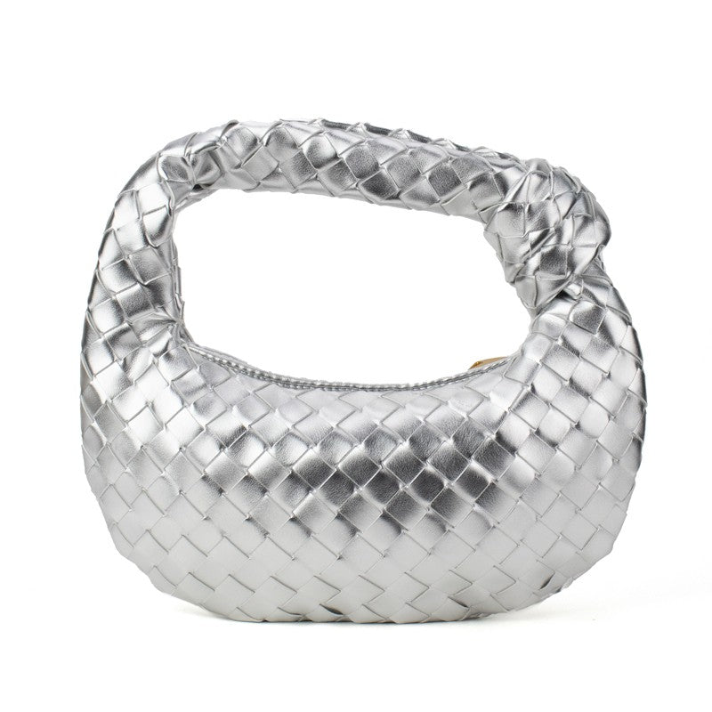 The Charlize | Knotted Woven Handbag - back view | The BB's Box