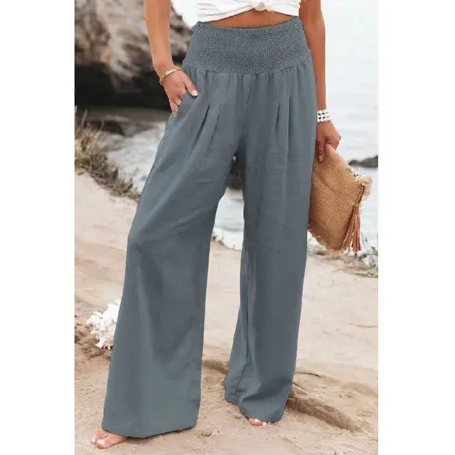 Cotton-Linen Style - Women Loose Long Trousers - alternate view | The BB's Box