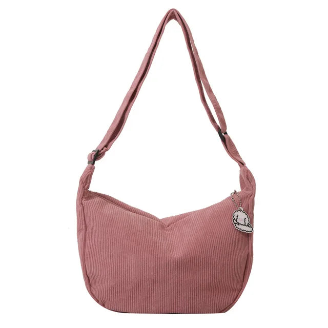 Corduroy Crossbody Bags For Women - back view | The BB's Box