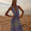 Tie Dye Halter Backless Maxi Dress Set - detail view | The BB's Box