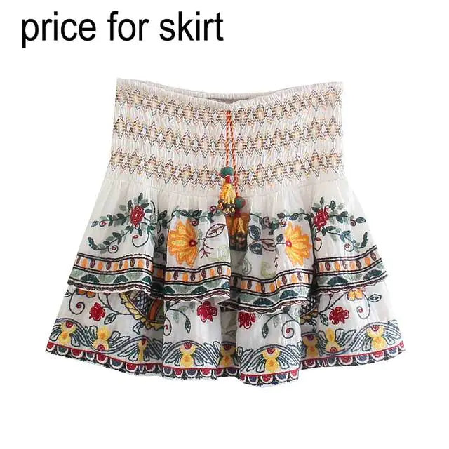 Boho inspired - Floral Embroidery Dress - back view | The BB's Box