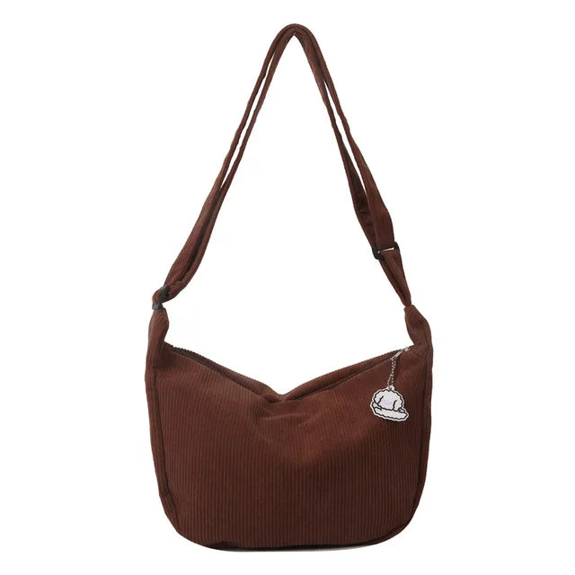 Corduroy Crossbody Bags For Women - close-up | The BB's Box