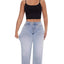 Mid Waist Straight Leg Jeans - styling view | The BB's Box