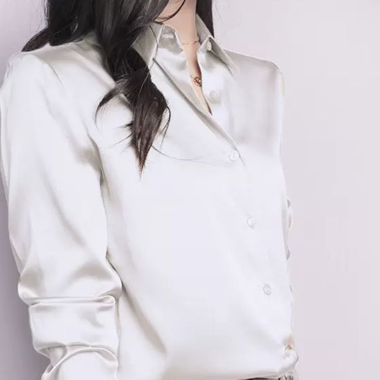 Classic Satin Button-Up Shirt - view 2 | The BB's Box