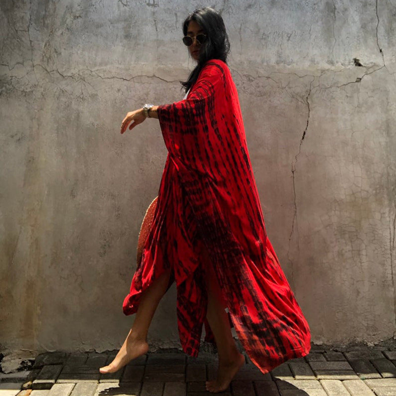 Boho fringed kimono cover-up - view 4