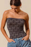 SO ME Jacquard Floral Two Tone Seamless Tube Top