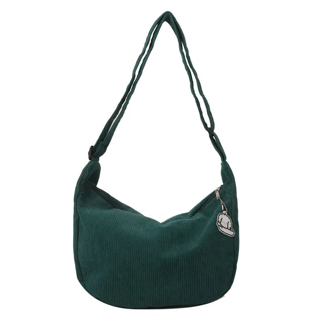 Corduroy Crossbody Bags For Women - side view | The BB's Box