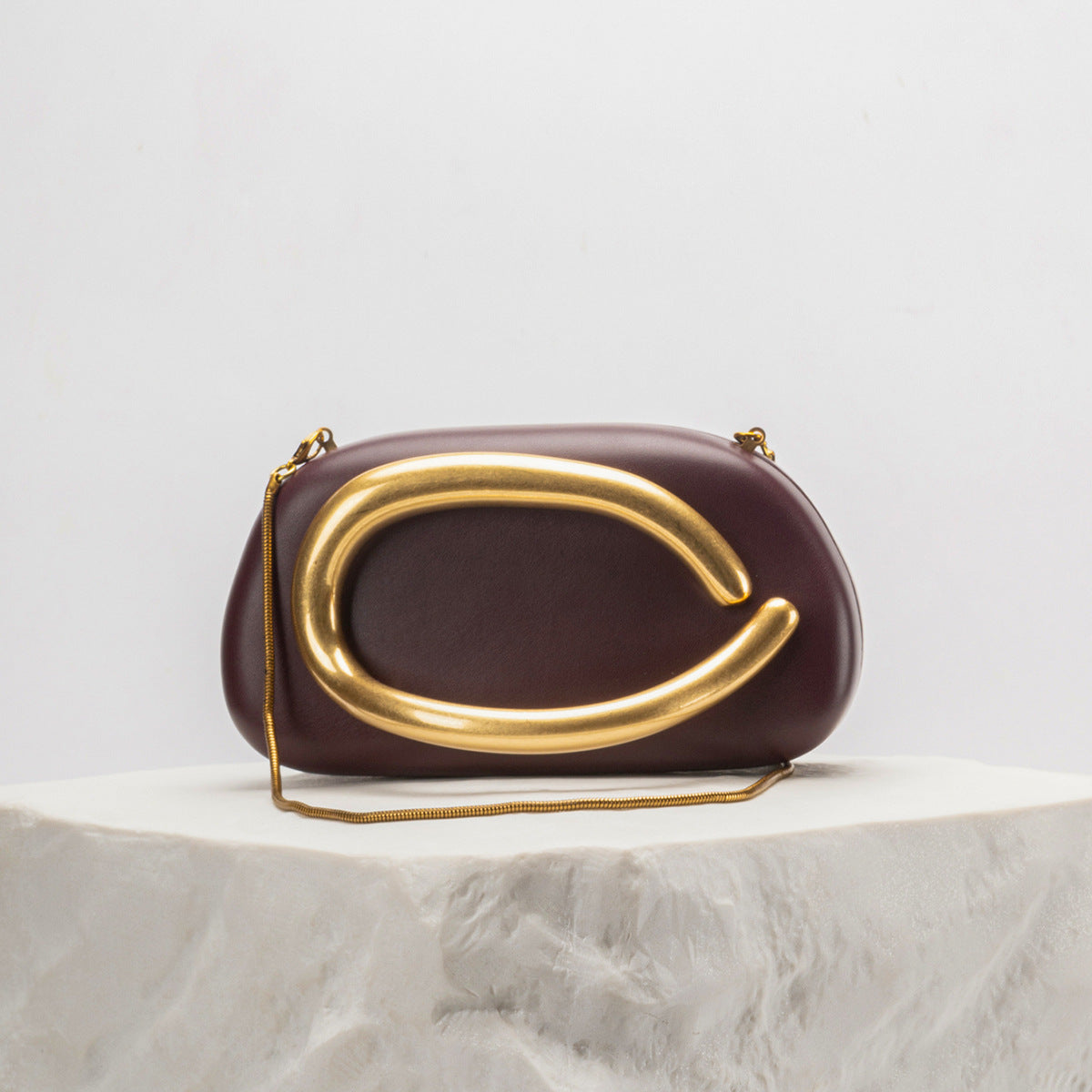 Retro metal clutch box bag - view 1