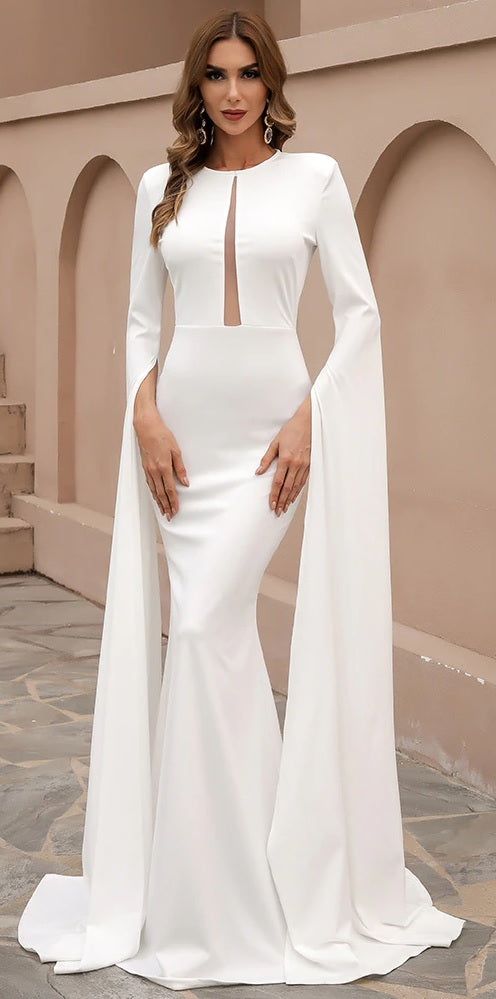 Chloe Long Sleeve Gown - side view | The BB's Box