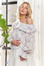 ADORA Ruffled Off Shoulder Floral Blouse
