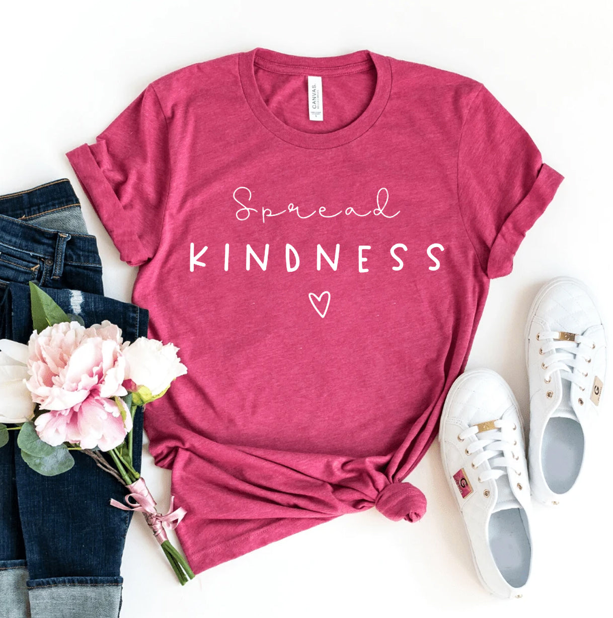 Spread Kindness T-Shirt - front view | The BB's Box