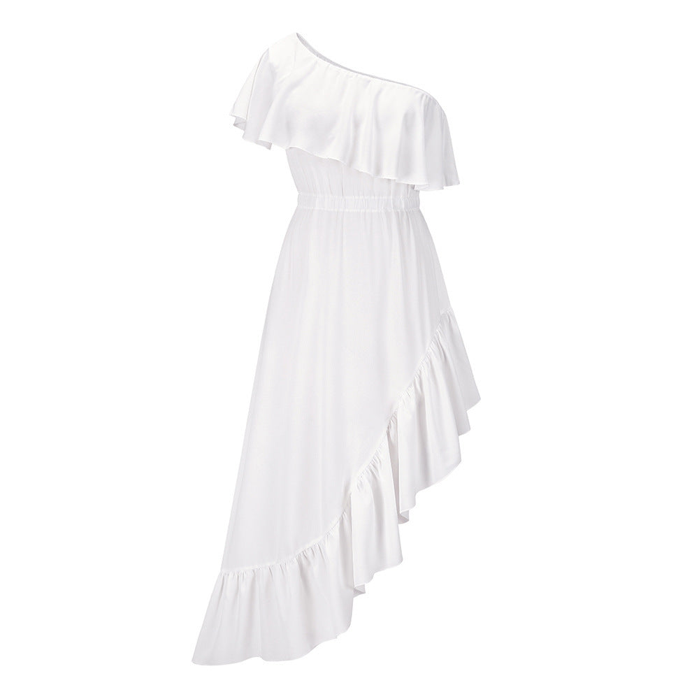 2022 Spring/Summer Womens Dress with Ruffle Hem - close-up | The BB's Box