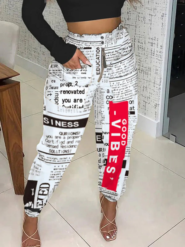 Annies High Waist baggie fashion pants - front view | The BB's Box