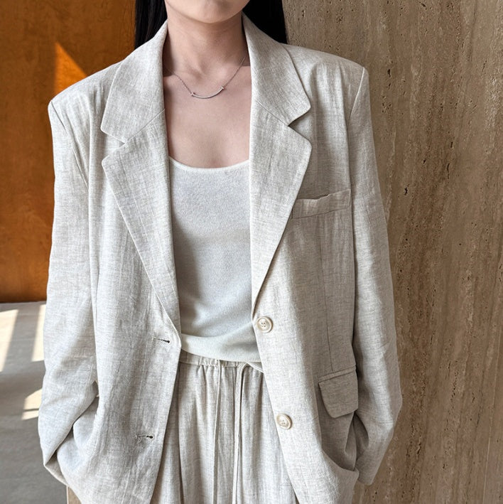 Linen-Blend Blazer & Trouser Set - view 1 | The BB's Box