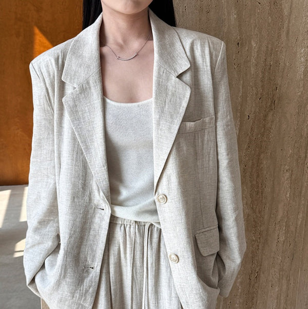 Linen-Blend Blazer & Trouser Set - view 1 | The BB's Box