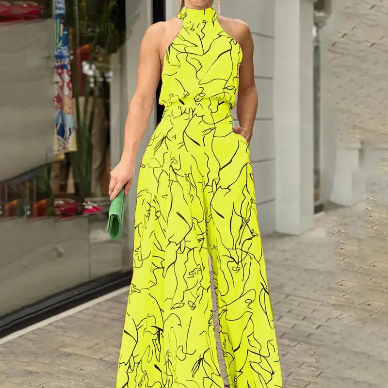 Elegant High Waist Lace-Up Sleeveless Jumpsuit - view 28 | The BB's Box
