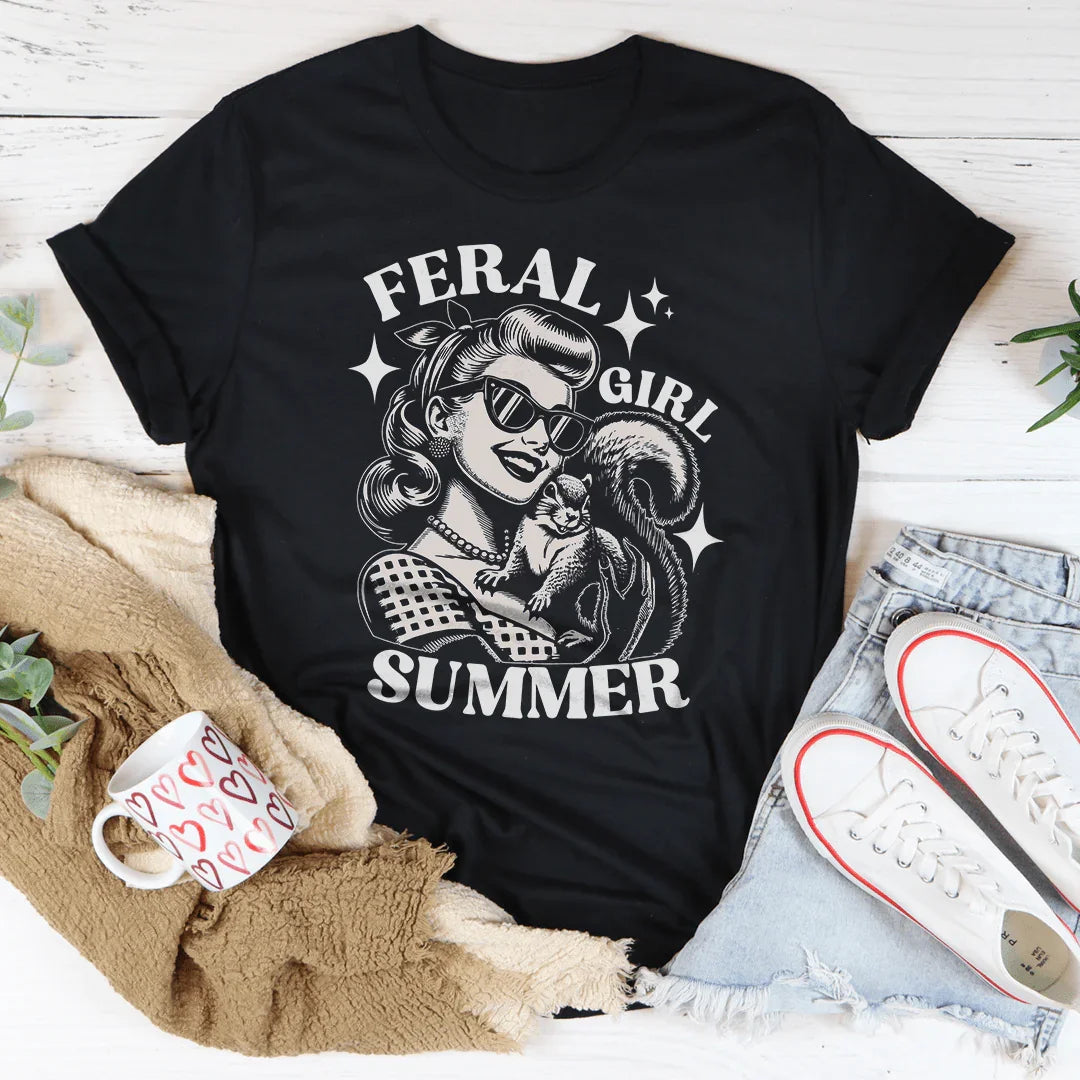 Camiseta de verão Garota Selvagem