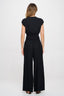 Solid Linen V neck Crop Top w Smock Back Detail-4