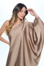 Satin Oversize One Shoulder Asymmetrical Dress