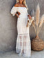 Slash Neck Bohemian Women Maxi Dress