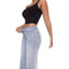 Mid Waist Straight Leg Jeans - front view | The BB's Box