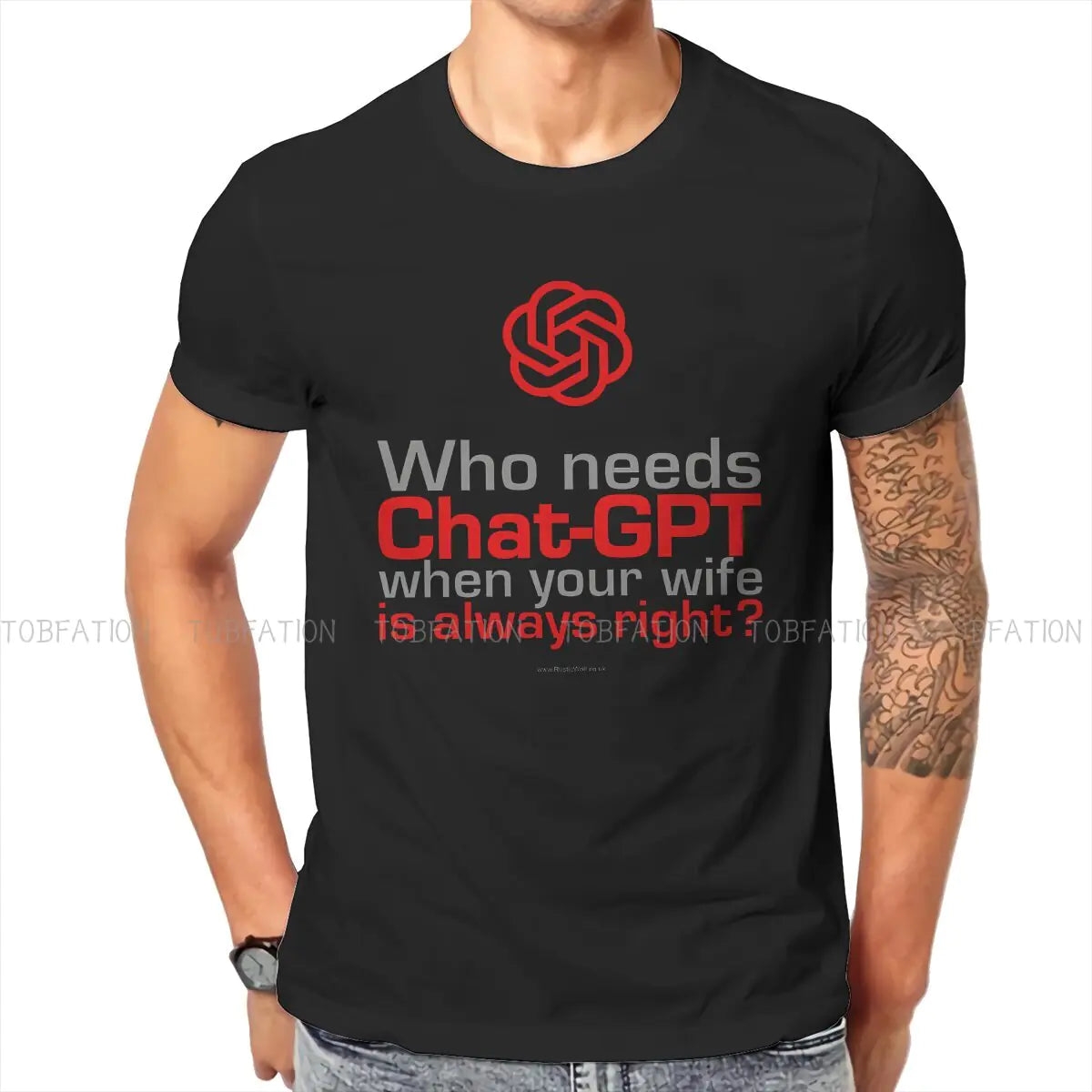 Men's T-Shirt - Wife and Chat GPT