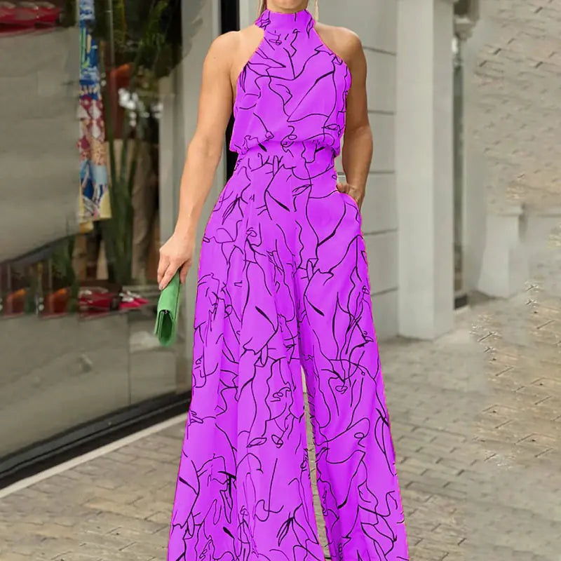Elegant High Waist Lace-Up Sleeveless Jumpsuit - styling view | The BB's Box