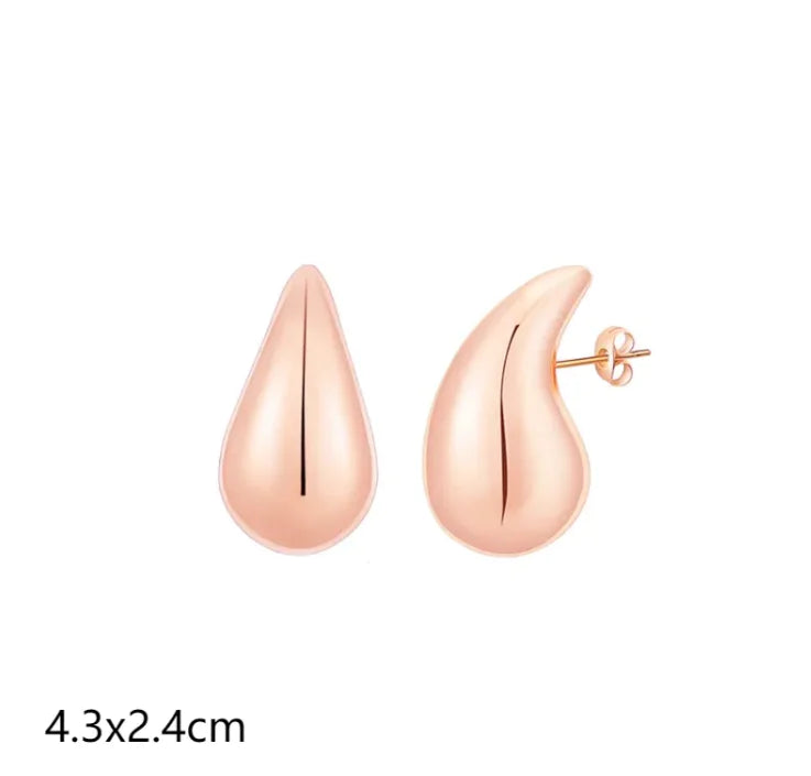 Stainless Steel Hollow Drop Earrings - styling view | The BB's Box