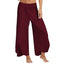 Women Wide Leg Pants Loose Fitness Yoga Split Trousers