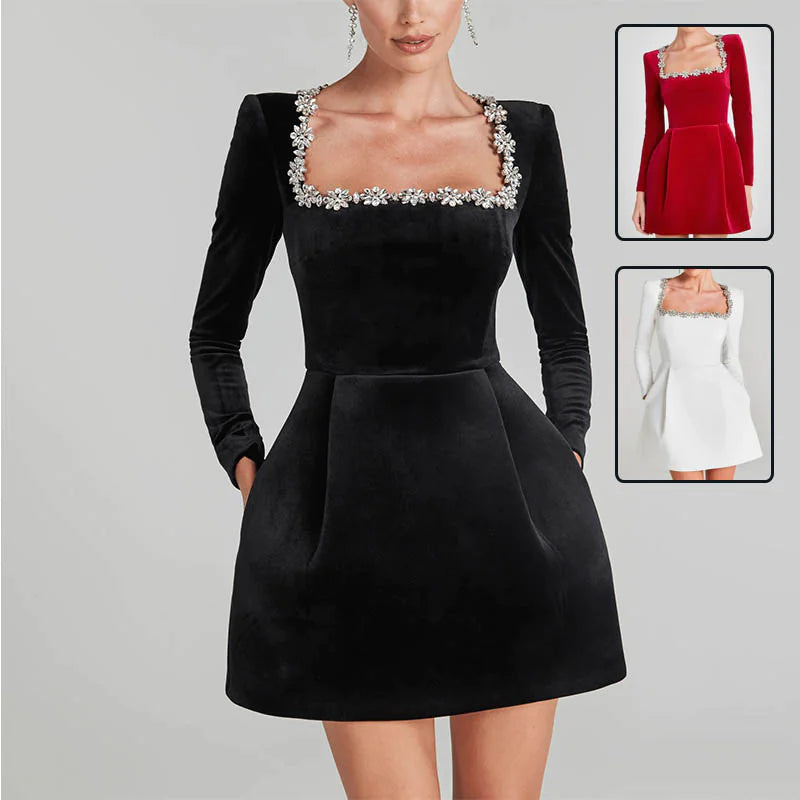 Floral Rhinestone Dress - side view | The BB's Box