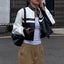 Patchwork Leather Jacket - front view | The BB's Box