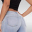 Mid Waist Straight Leg Jeans - detail view | The BB's Box