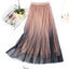 High-Waisted Pleated Skirt with Gradient Mesh Design - front view | The BB's Box