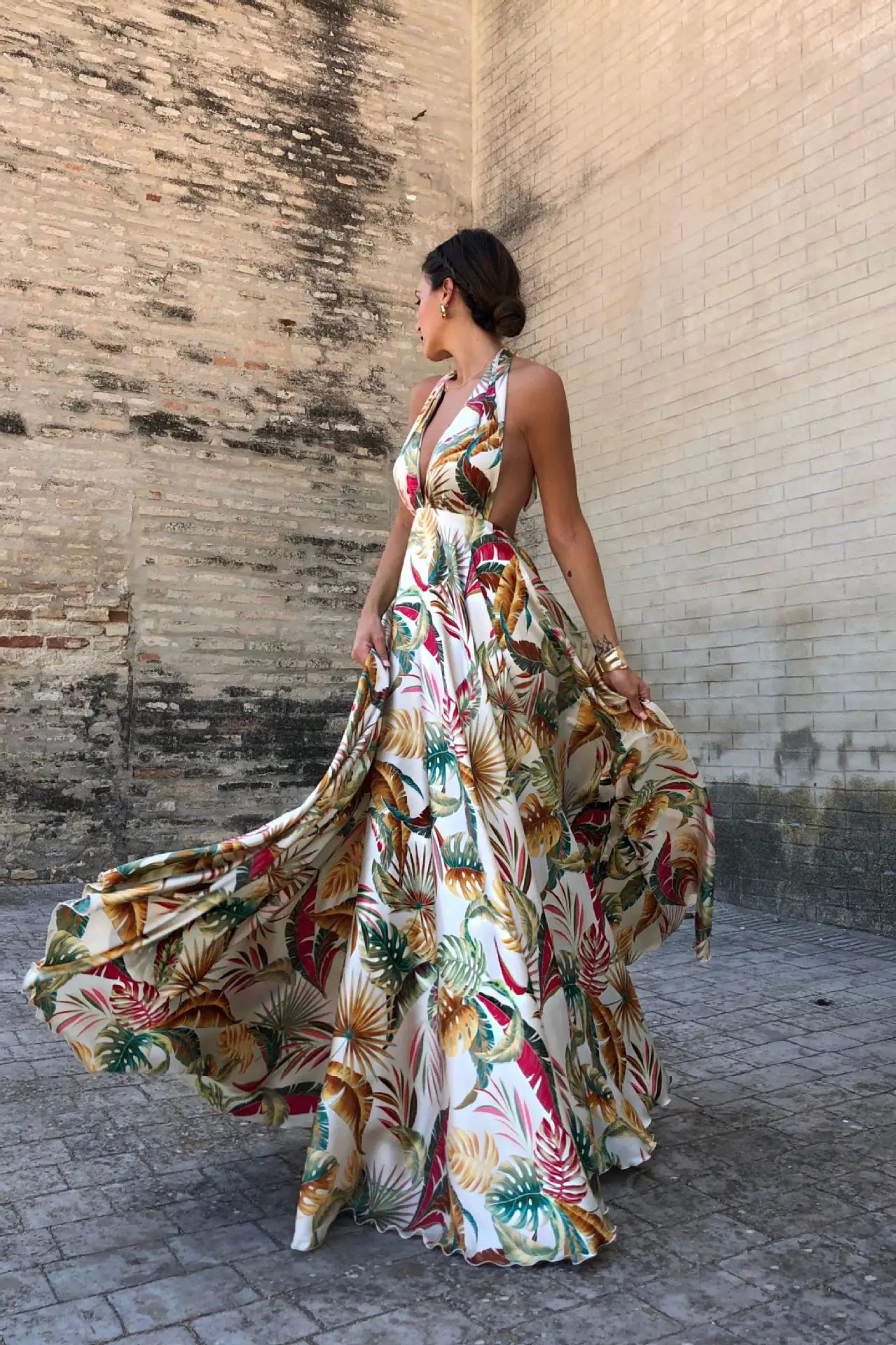 Backless Sleeveless Halter Dress - Trending Style - styling view | The BB's Box