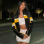 Patchwork Leather Jacket - side view | The BB's Box