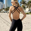 Rosie Strappy Back Jumpsuit - back view | The BB's Box