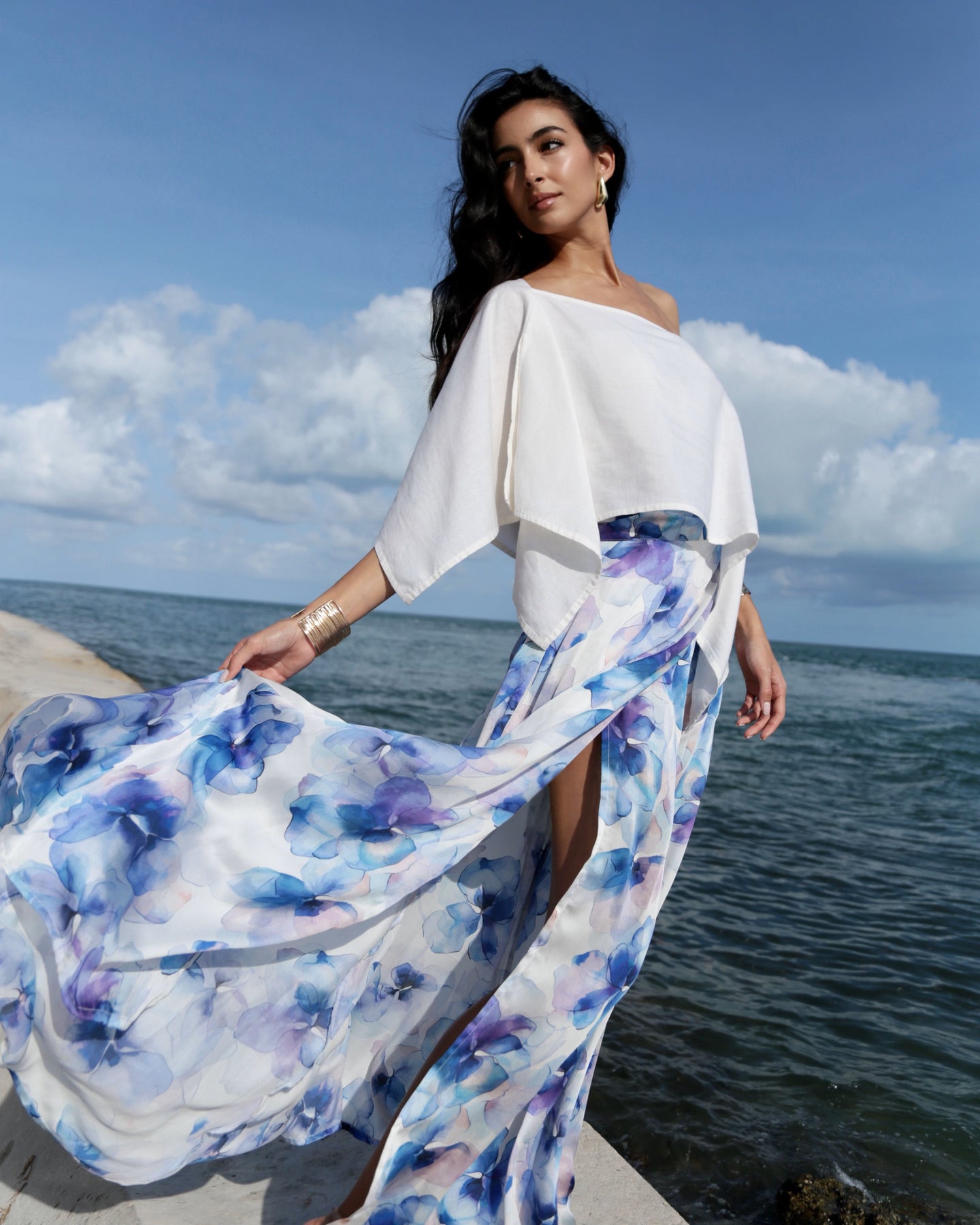 Show Skirt - Azzurra Bloom - side view | The BB's Box