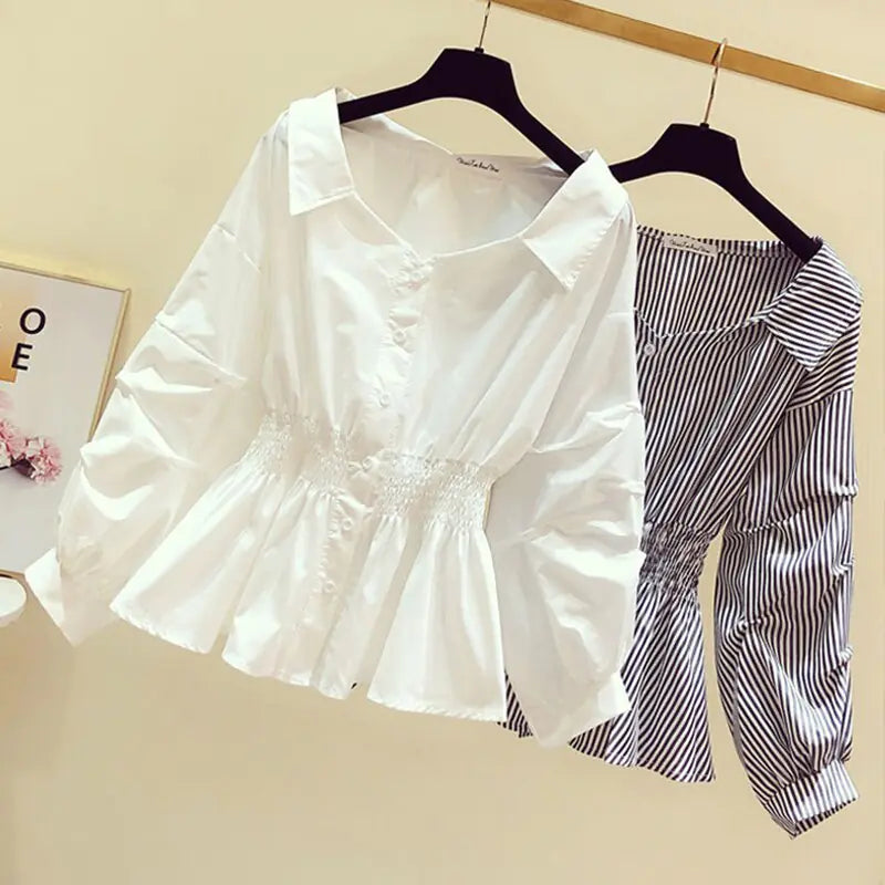 Blusa elegante com ombros à mostra