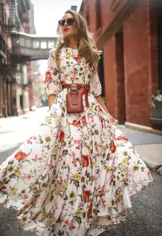 Boho Chic Floral Maxi Dress - front view | The BB's Box