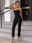 Heart-Shaped Neckline Elegance: Slim-Fit Jumpsuit