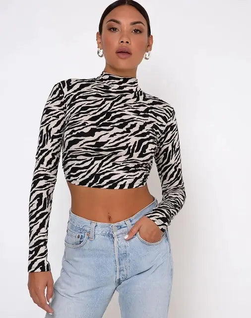 Drakary Printed Womens Crop Tops - close-up | The BB's Box