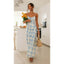 Womens Slim-Fit V-Neck Backless Printed Dress - styling view | The BB's Box