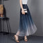 High-Waisted Pleated Skirt with Gradient Mesh Design - back view | The BB's Box