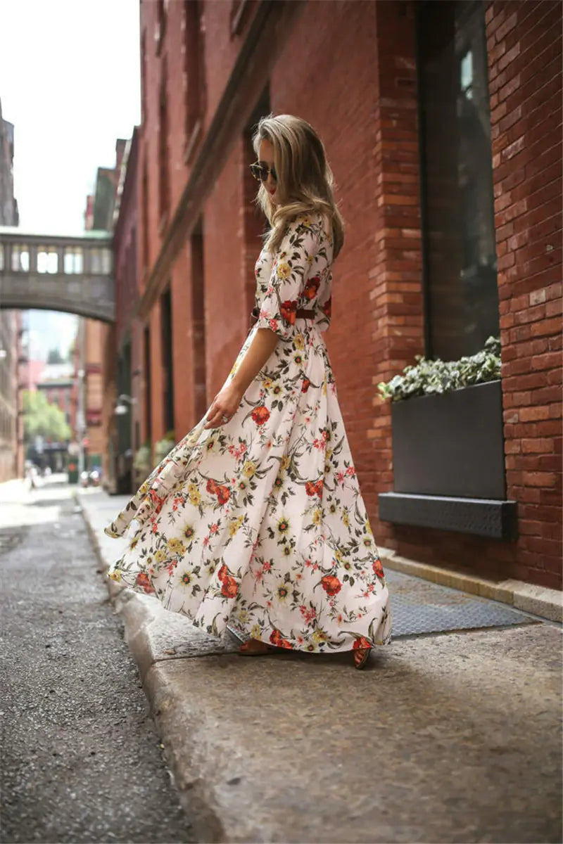 Boho Chic Floral Maxi Dress - styling view | The BB's Box