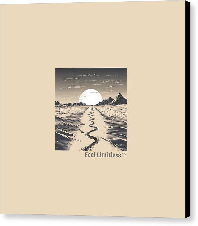 Explore path bw - Canvas Print