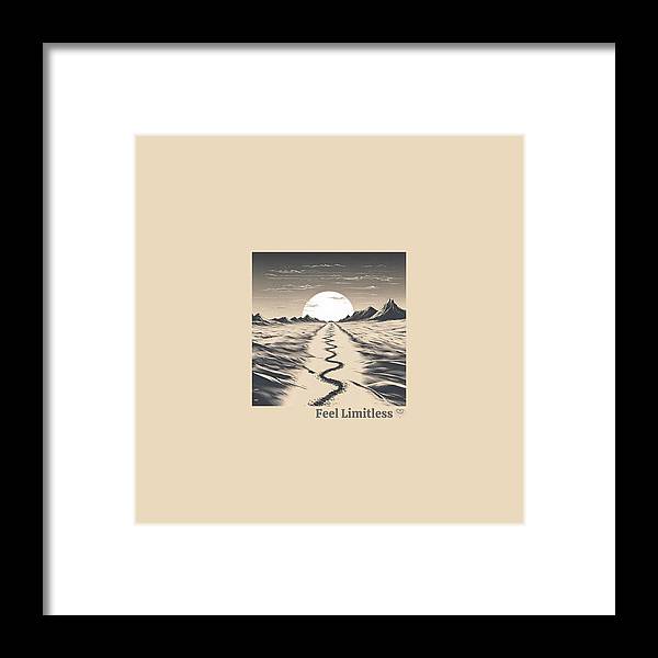 Explore path bw - Framed Print